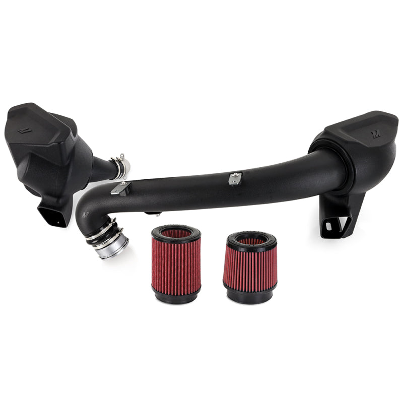 Mishimoto performance air intake kit for BMW G8X S58 M3 and M4, supporting hardware for a Stage 1 or Stage 2 tune