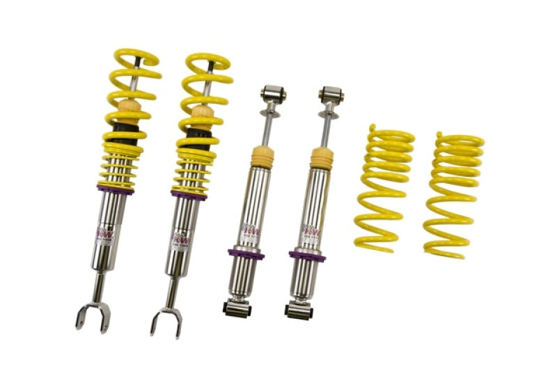 KW stainless steel coilover kit for BMW and Audi, available at OneFastShop