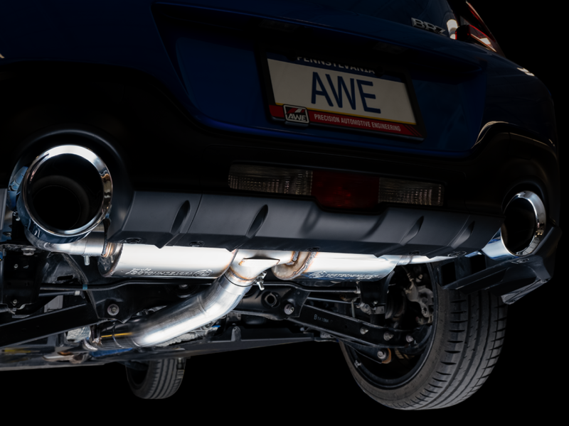 AWE Subaru BRZ/ Toyota GR86/ Toyota 86 Touring Edition Cat-Back Exhaust- Chrome Silver Tips.