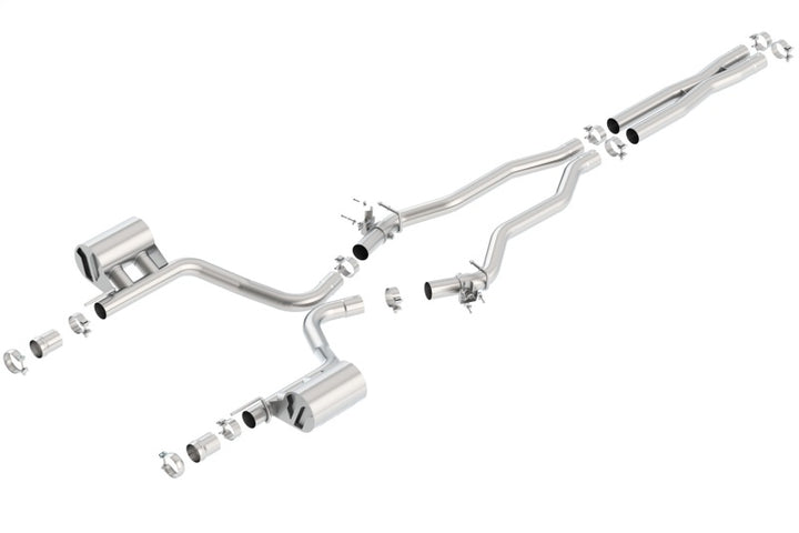 Borla Exhaust Cat-Back ATAK No Tip Single Split Rear Exit for 15-16 Dodge Charger SRT 392 6.4L with Valves