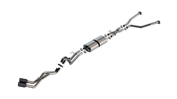 Borla ATAK Cat-Back Exhaust System for 22-24 Toyota Tundra 3.4L V6 Ext. Cab/STD Bed with Carbon Tips - OneFastShop