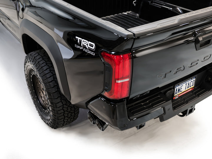 AWE Tuning Exhaust System with Dual Diamond Black Tips for 4th Gen Toyota Tacoma - OneFastShop