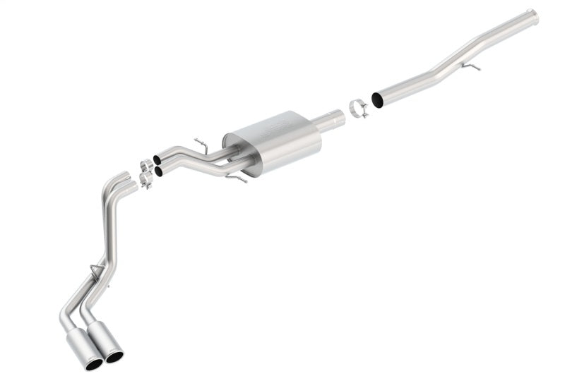 Borla 14 Silv/Sierra 1500 EC Std/CC Short 143.5in S-Type Cat-Back Exhaust (14) - OneFastShop