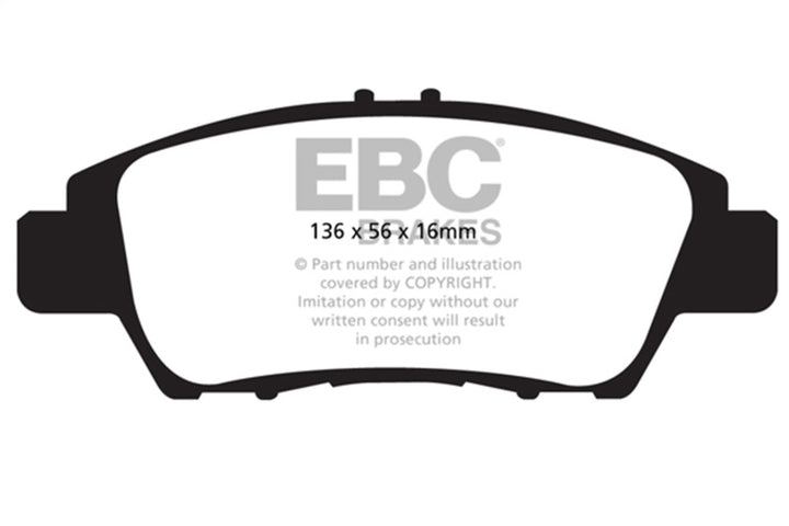 EBC Greenstuff Front Brake Pads for 2011-2015 Honda CR-Z 1.5 Hybrid