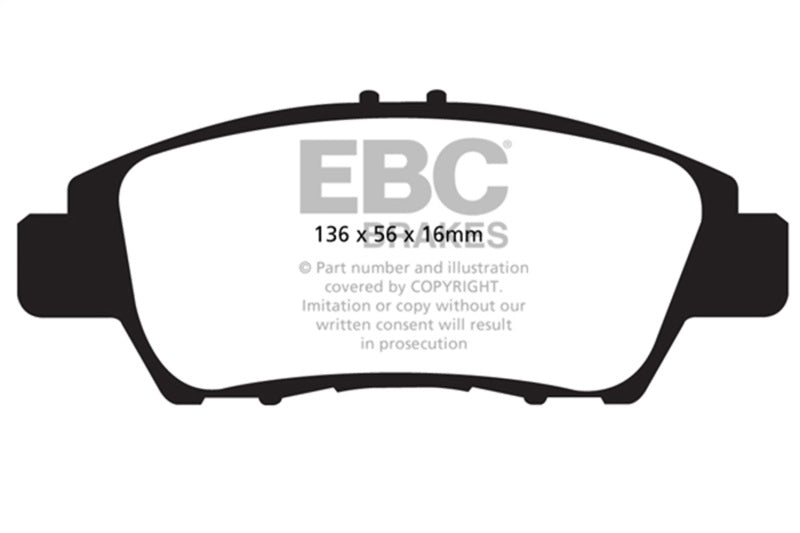EBC Redstuff Front Brake Pads 1.5LL Hybrid for 10-15 Honda CR-Z - OneFastShop