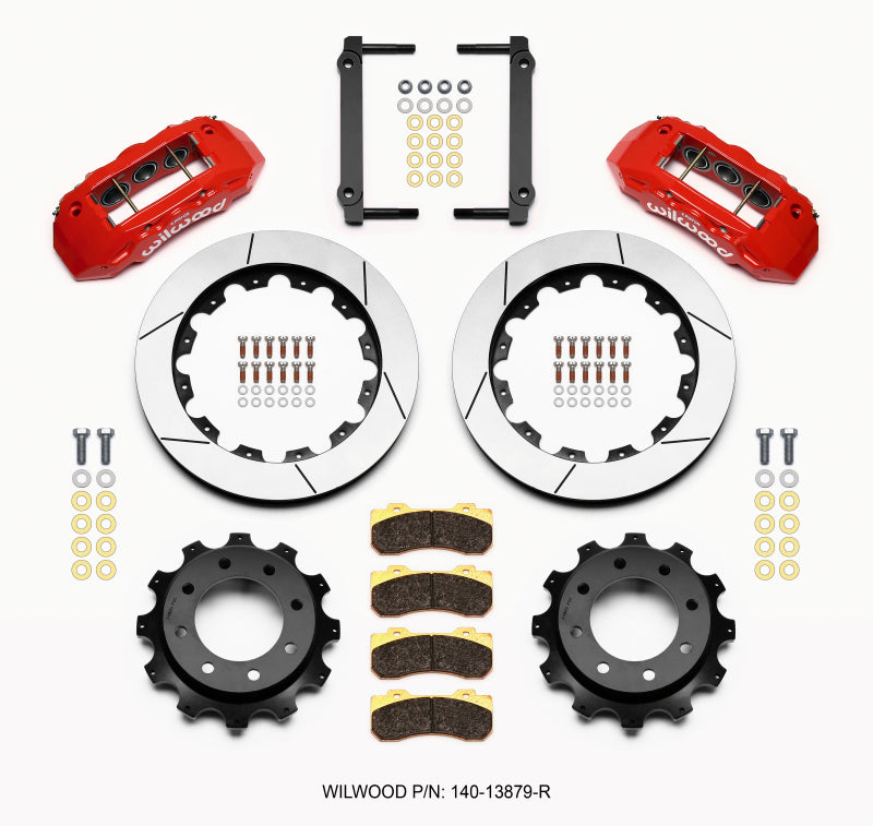 Wilwood TX6R Rear Kit 16.00in Red for 1999-2010 GM Truck 2500 HD 4.84 Cntr - OneFastShop