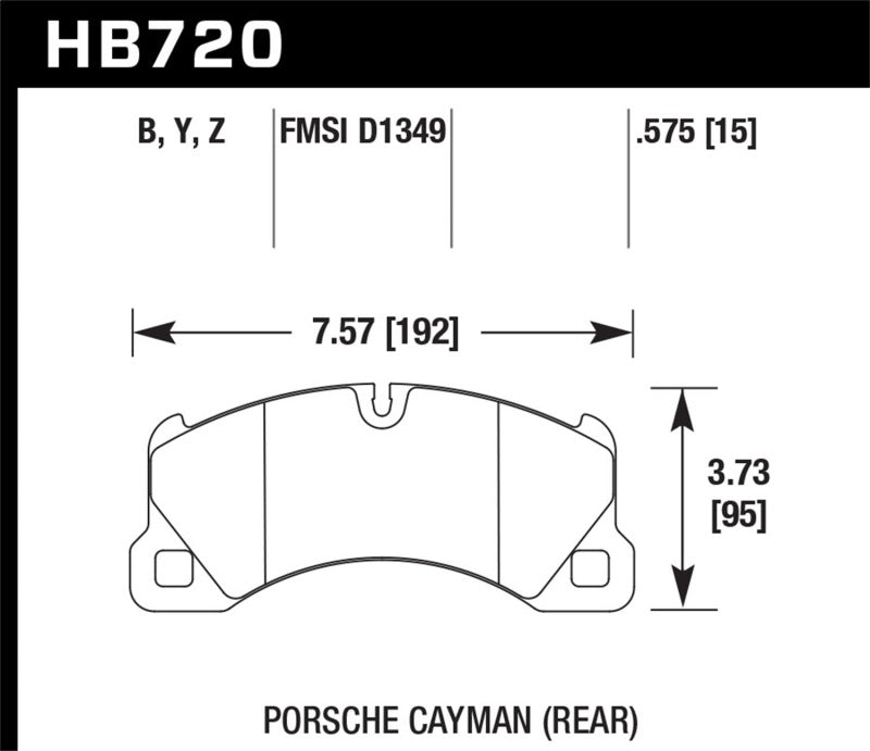 Hawk Performance Ceramic Street Front Brake Pads for Porsche Panamera Cayenne