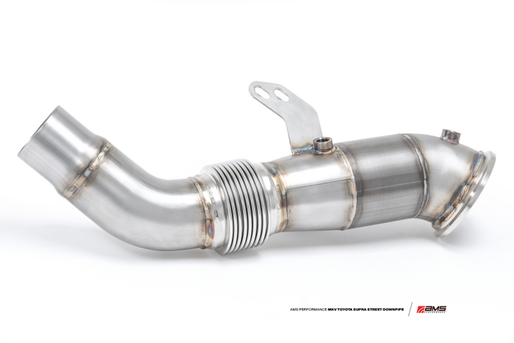 AMS Performance Street Downpipe with GESI Catalytic Converter for 2020+ Toyota Supra A90 - OneFastShop