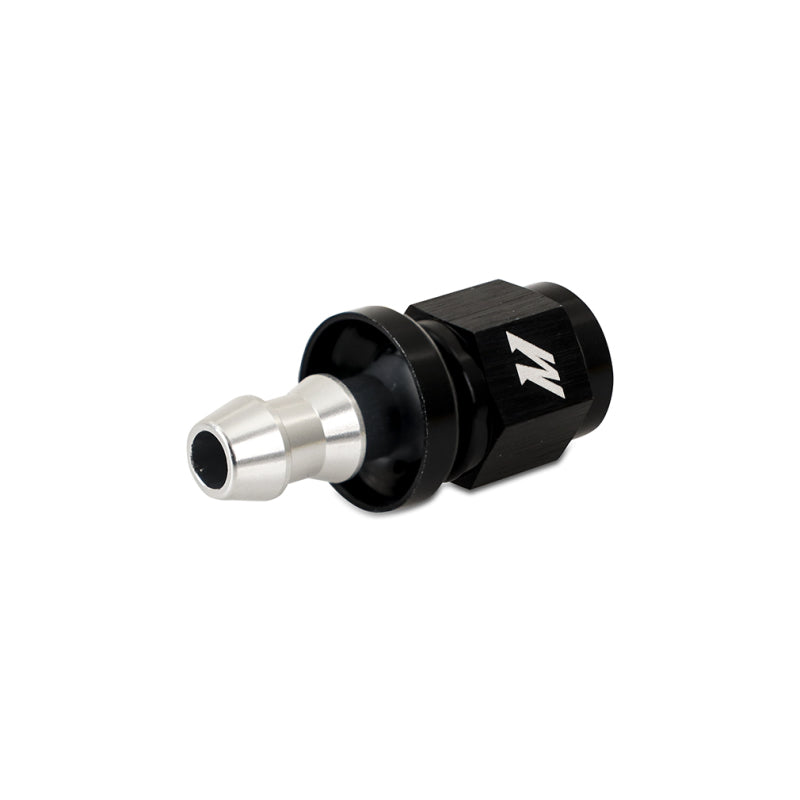 Mishimoto Straight 4AN Push Lock Fitting Silver Black - OneFastShop