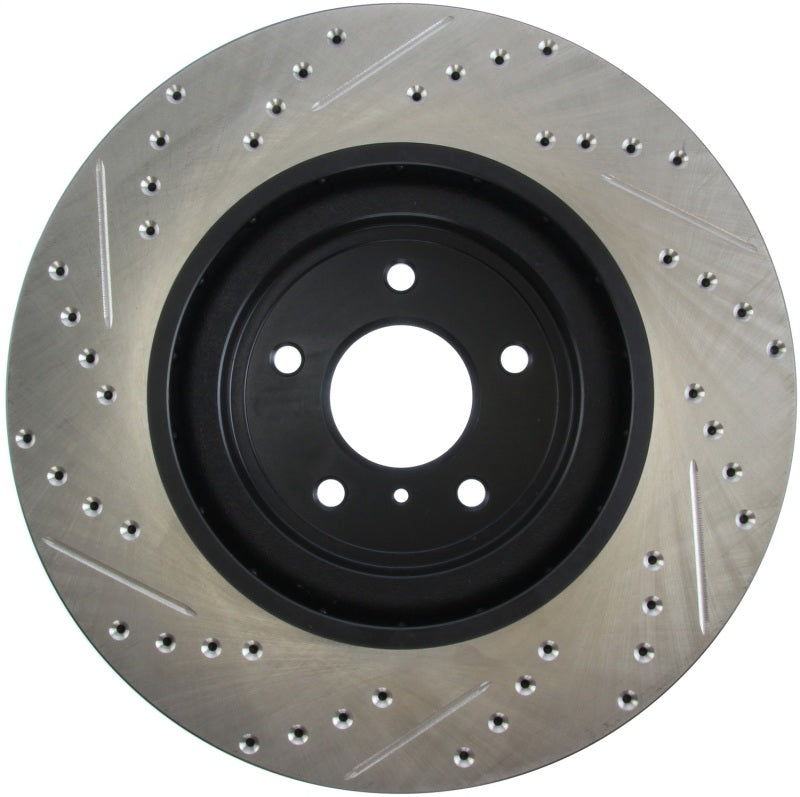 StopTech SportStop Slotted & Drilled Front Left Rotor for Infiniti G37 / Nissan 370Z - OneFastShop