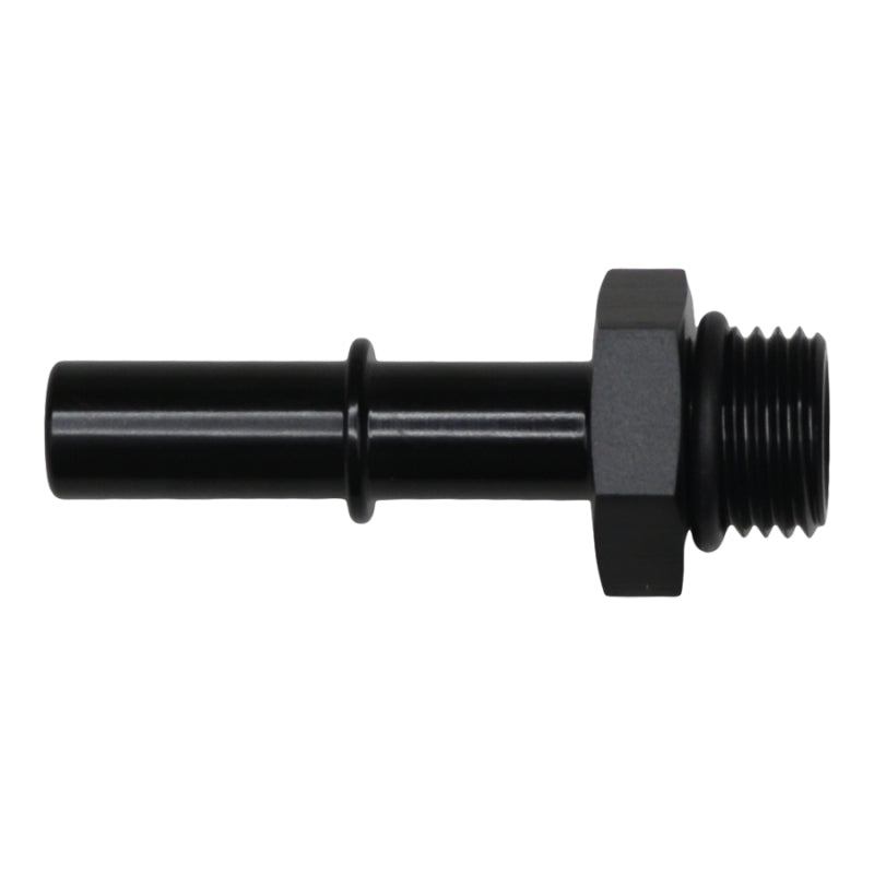 DeatschWerks 6AN ORB Male to 3/8 in Male EFI Quick Connect Adapter - Matte Black