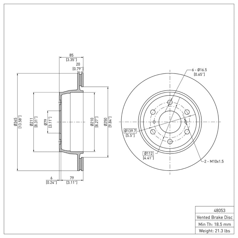 DFC 07-20 Cadillac Escalade Rear Brake Rotor Rear Brake Rotor