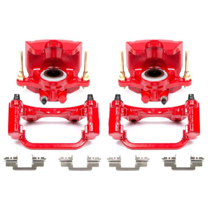 PowerStop Rear Red Calipers with Brackets Pair for 07-16 Cadillac Escalade - OneFastShop