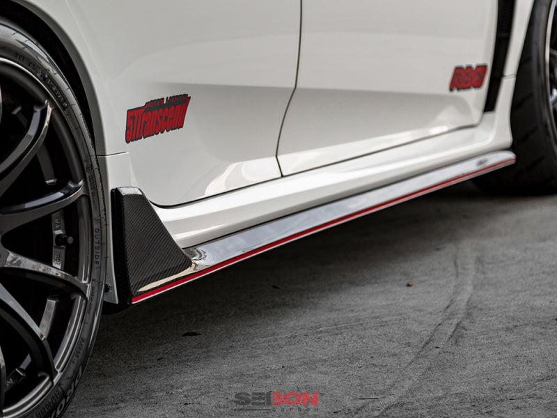 Seibon Carbon Fiber Side Skirts for 2017 Honda Civic Type R OEM - OneFastShop