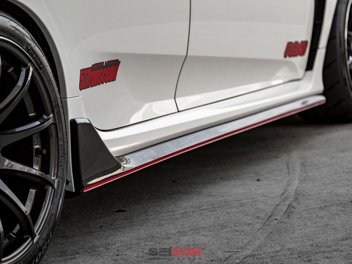 Seibon Carbon Fiber Side Skirts for 2017 Honda Civic Type R OEM - OneFastShop