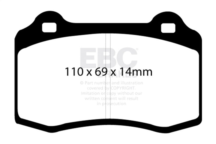 EBC Redstuff Front Brake Pads for Lotus Esprit Turbo 2.0 Turbo GT3 96-00 - OneFastShop