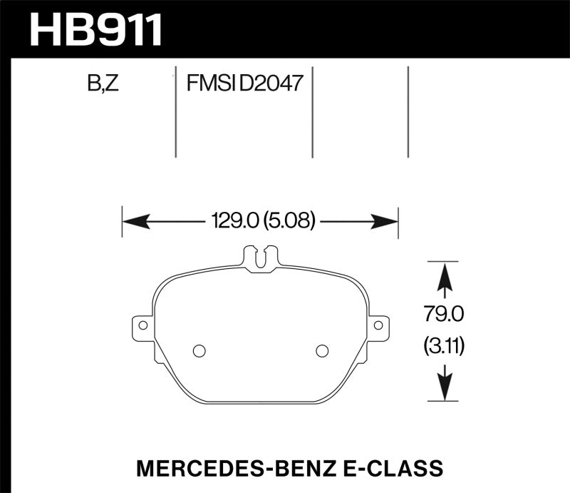 Hawk 2017–2018 Mercedes-Benz E43 AMG 4Matic 3.0L Ceramic Rear Brake Pads - OneFastShop