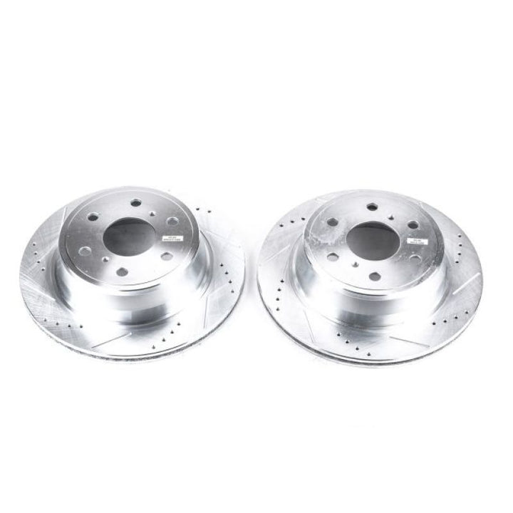 PowerStop Rear Evolution Drilled & Slotted Rotors - Chevrolet Silverado 1500 (07-18) - OneFastShop