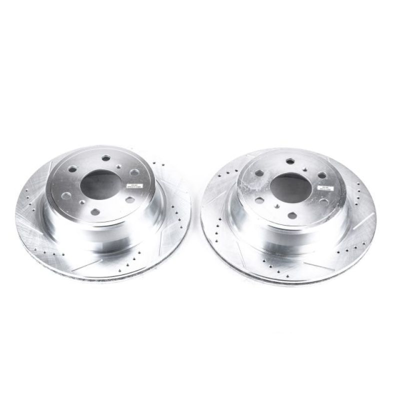 PowerStop Rear Evolution Drilled & Slotted Rotors - Chevrolet Silverado 1500 (07-18) - OneFastShop