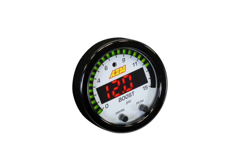 AEM X-Series Pressure Gauge Kit – 0–15 PSI