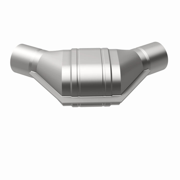 Magnaflow Conv Univ 2 Angled In/Out Stainless Steel Catalytic Converter for 1987-1995 Ford Lincoln Mercury Subaru Models - OneFastShop