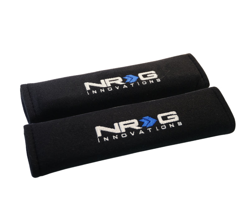NRG Seat Belt Pads 2.7-Inch Wide x 11-Inch Long Black Short - 2pc