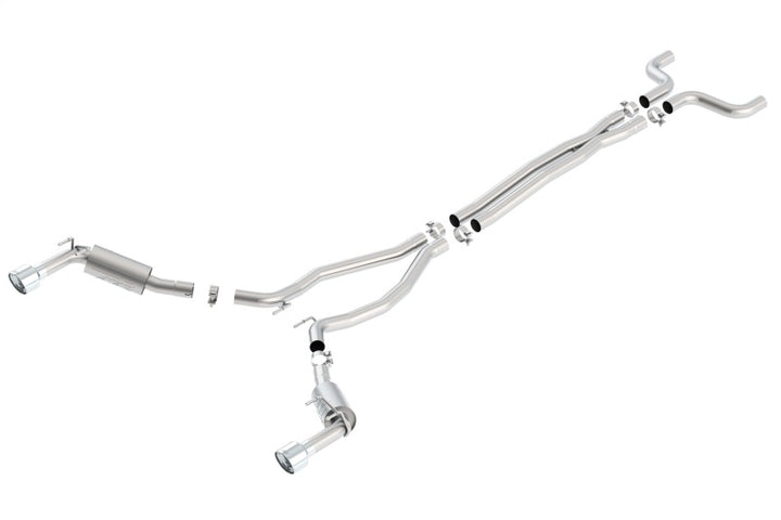 Borla ATAK Catback Exhaust Single Split Rear Exit for 14-15 Chevy Camaro SS 6.2L V8