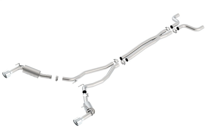 Borla ATAK Catback Exhaust Single Split Rear Exit for 14-15 Chevy Camaro SS 6.2L V8 - OneFastShop