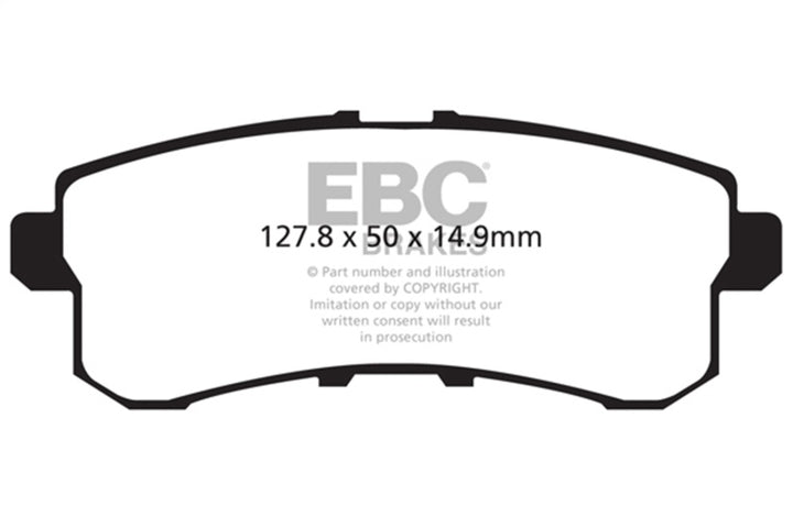 EBC Yellowstuff Rear Brake Pads for 11-13 Infiniti QX56 5.6 - OneFastShop