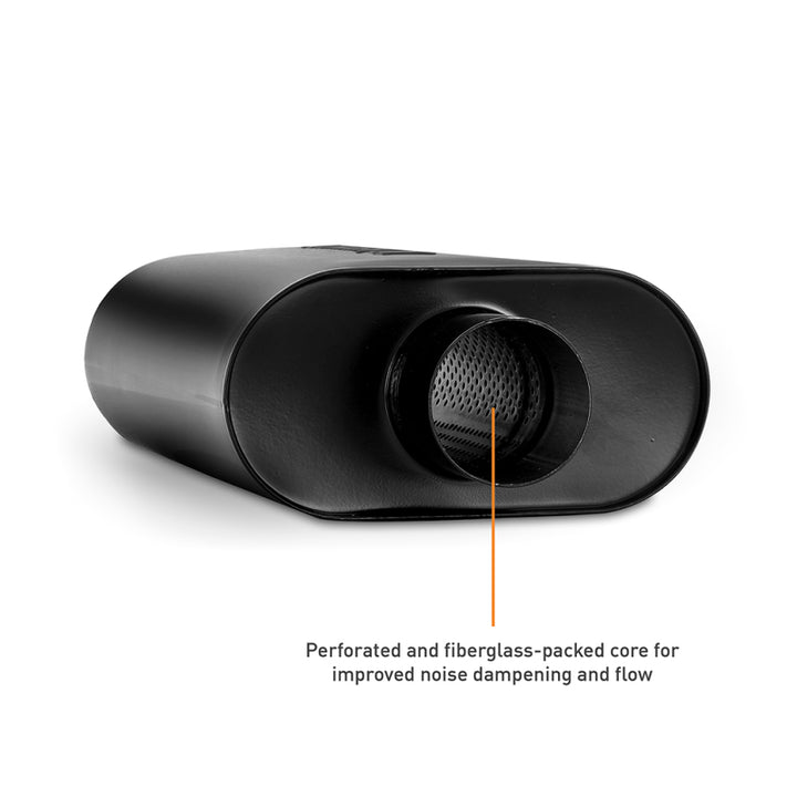 Mishimoto Muffler 3in Center Inlet Outlet Angled Tip Black - OneFastShop