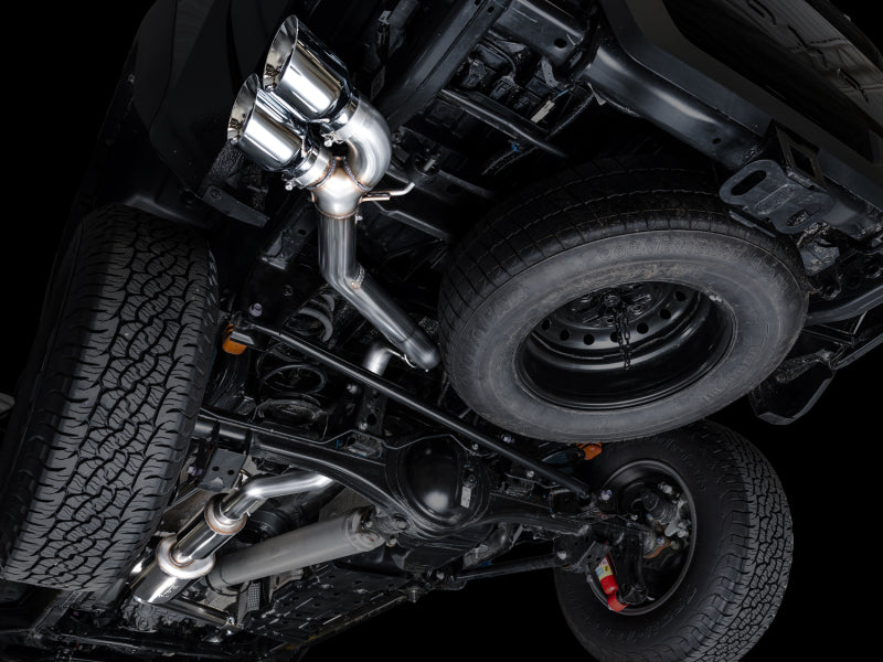 AWE Tuning Exhaust for 4th Gen Toyota Tacoma Dual Chrome Silver Tips 2024 Tacoma Limited SR SR5 Trailhunter TRD Off-Road TRD PreRunner TRD Pro TRD Sport - OneFastShop