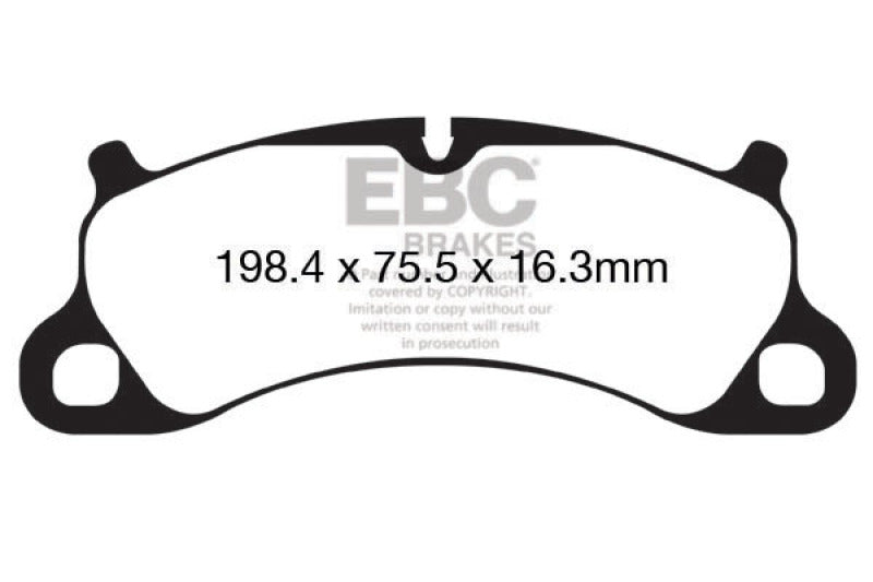 EBC 12-15 Porsche 911 (991) Carrera S 3.8L (Cast Iron Rotor Only) Bluestuff Front Brake Pads