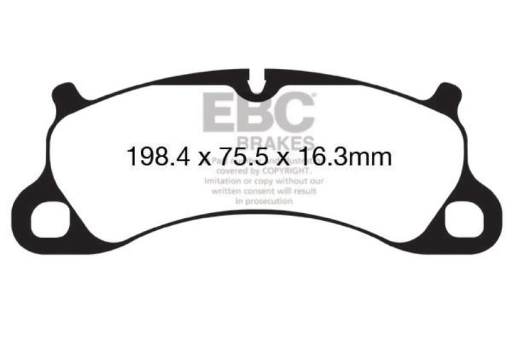 EBC 12-15 Porsche 911 (991) Carrera S 3.8L (Cast Iron Rotor Only) Bluestuff Front Brake Pads