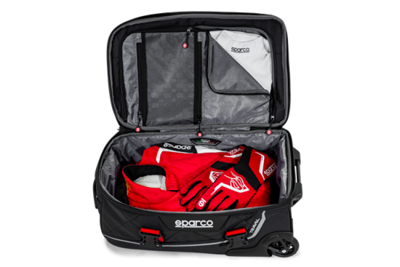 Sparco Travel Bag Black/Silver with BLK/SIL Compatibility - OneFastShop