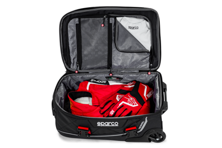 Sparco Travel Bag Black/Silver with BLK/SIL Compatibility - OneFastShop