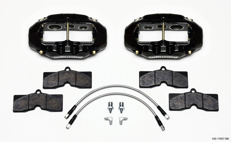 Wilwood D8-6 Front Caliper Kit Black for Corvette C2/C3 65-82 - OneFastShop