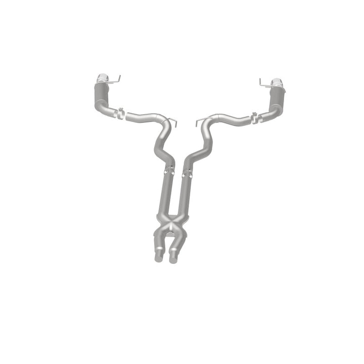 MagnaFlow Cat Back Exhaust System SS 3in Competition Dual Split Polished 4.5in Tips 2015 Ford Mustang GT V8 5.0 - OneFastShop