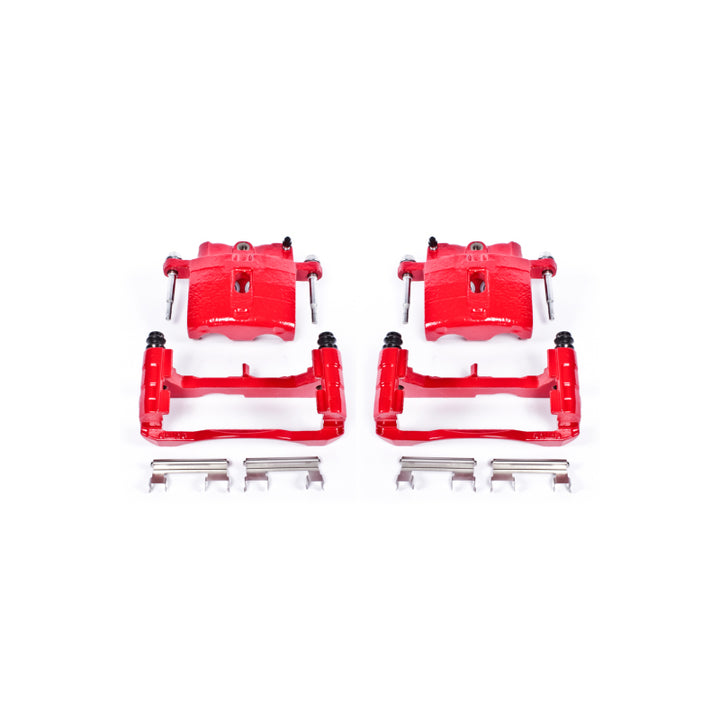 PowerStop Red Calipers with Brackets - 02-06 Cadillac Escalade Front or Rear Pair