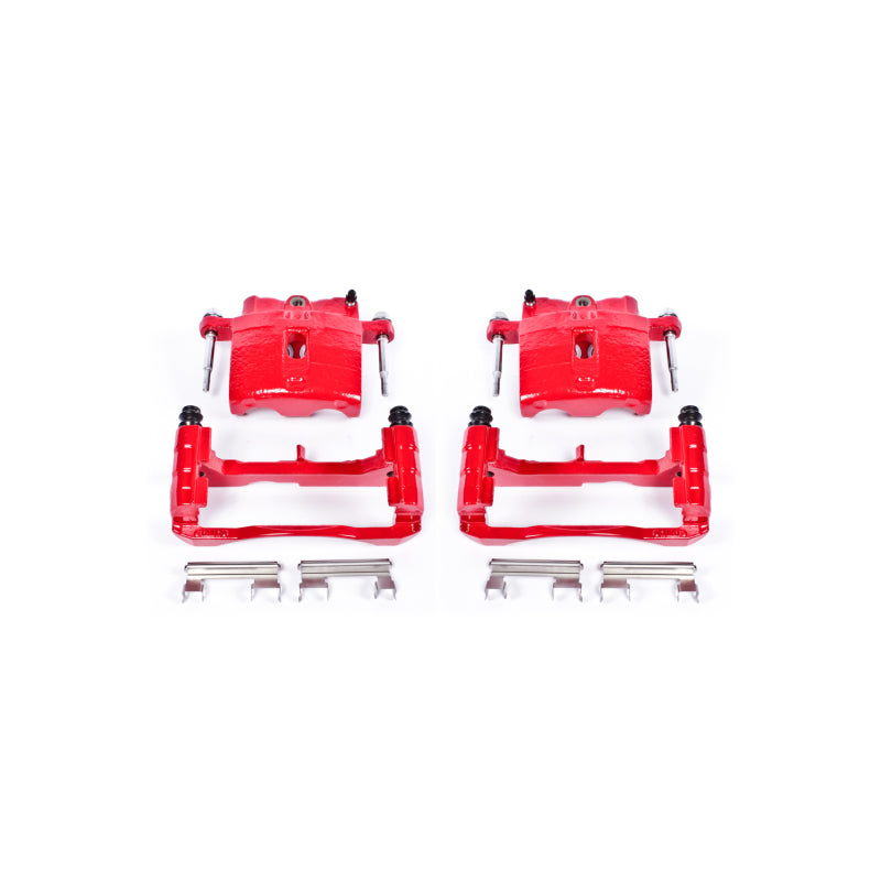 PowerStop Red Calipers with Brackets - 02-06 Cadillac Escalade Front or Rear Pair - OneFastShop