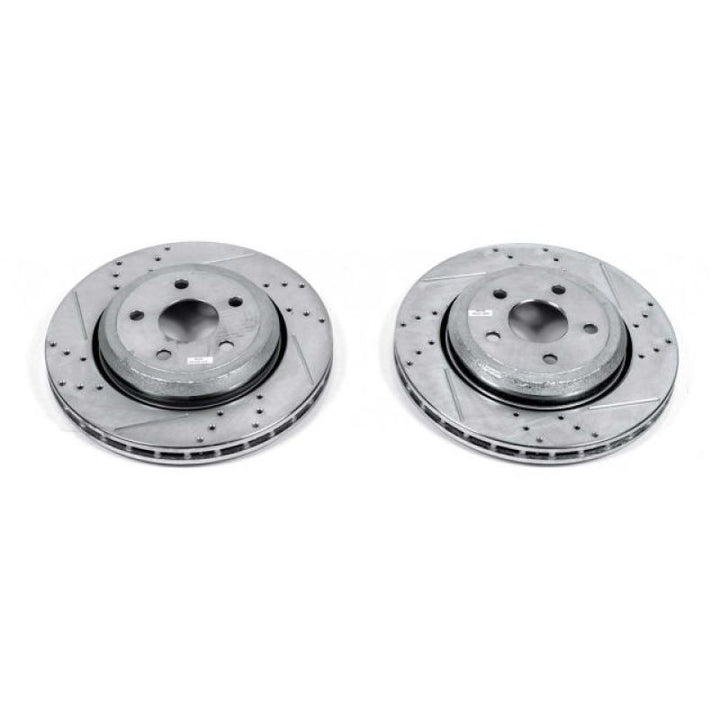 PowerStop Rear Evolution Drilled & Slotted Rotors - Pair for 18-19 Dodge Durango - OneFastShop