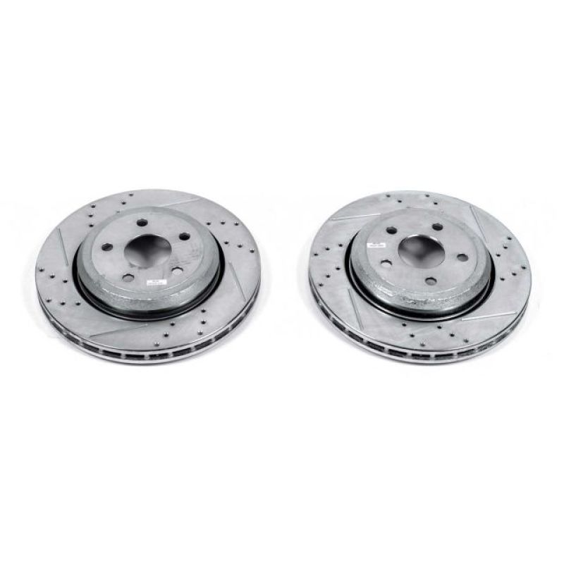PowerStop Rear Evolution Drilled & Slotted Rotors - Pair for 18-19 Dodge Durango - OneFastShop
