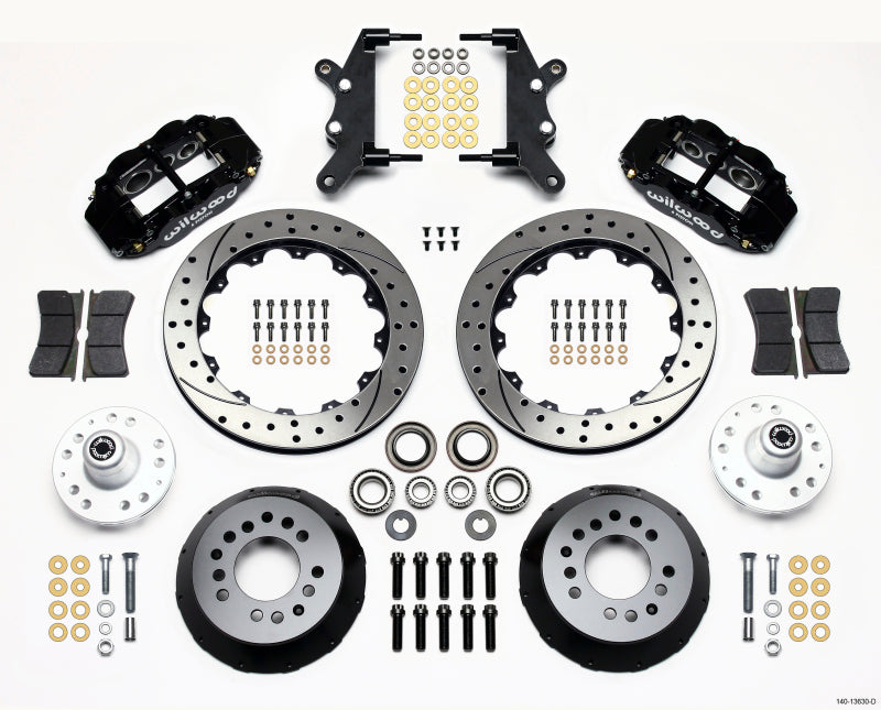 Wilwood Narrow Superlite 6R Drilled Front Hub Big Brake Kit 12.88in - Ford / Mercury Full Size 1964-1968