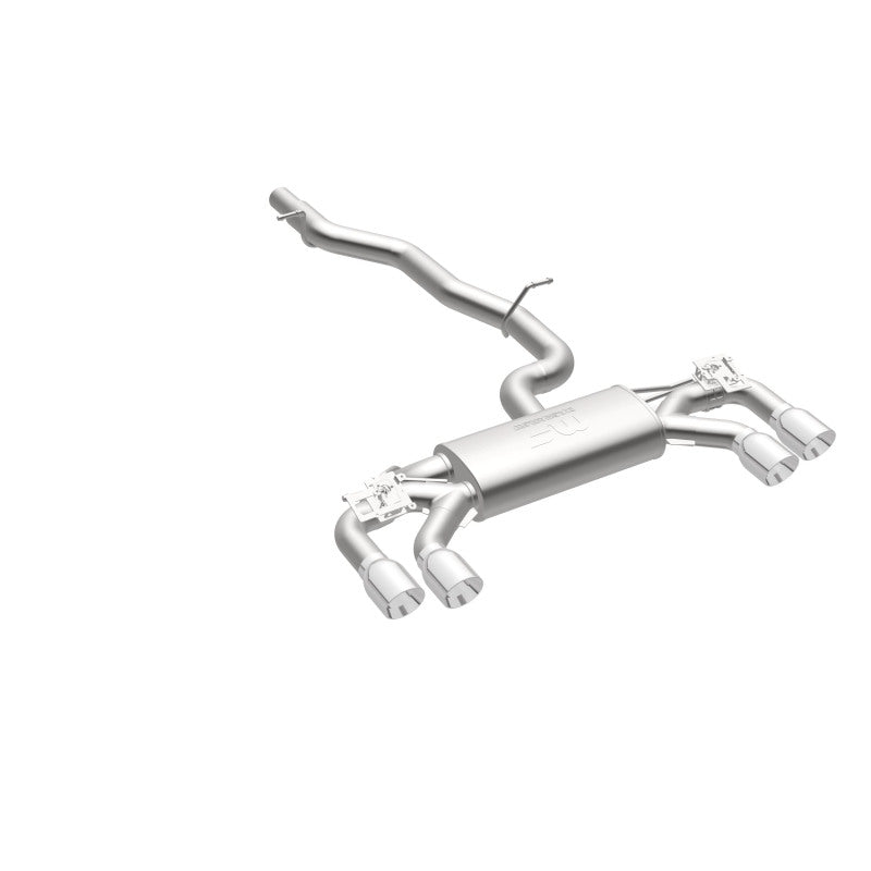 Magnaflow Cat-Back Exhaust System 3in Polished SS Quad Tip Split Rear Exit for 2015-2017 Volkswagen Golf R - OneFastShop