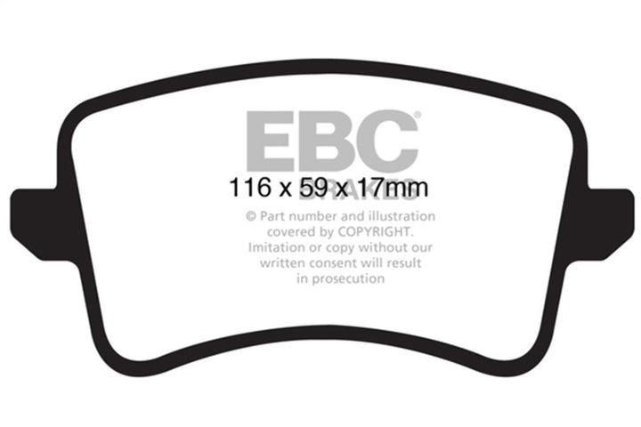 EBC Yellowstuff Rear Brake Pads - Audi A4 2.0 Turbo 09-11 - OneFastShop