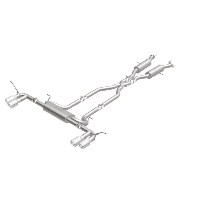 Magnaflow Cat Back Exhaust SS 2.5in Quad Split Polish 4in Tip for 14-15 Jeep Grand Cherokee 3.6L 5.7L V6 V8 - OneFastShop