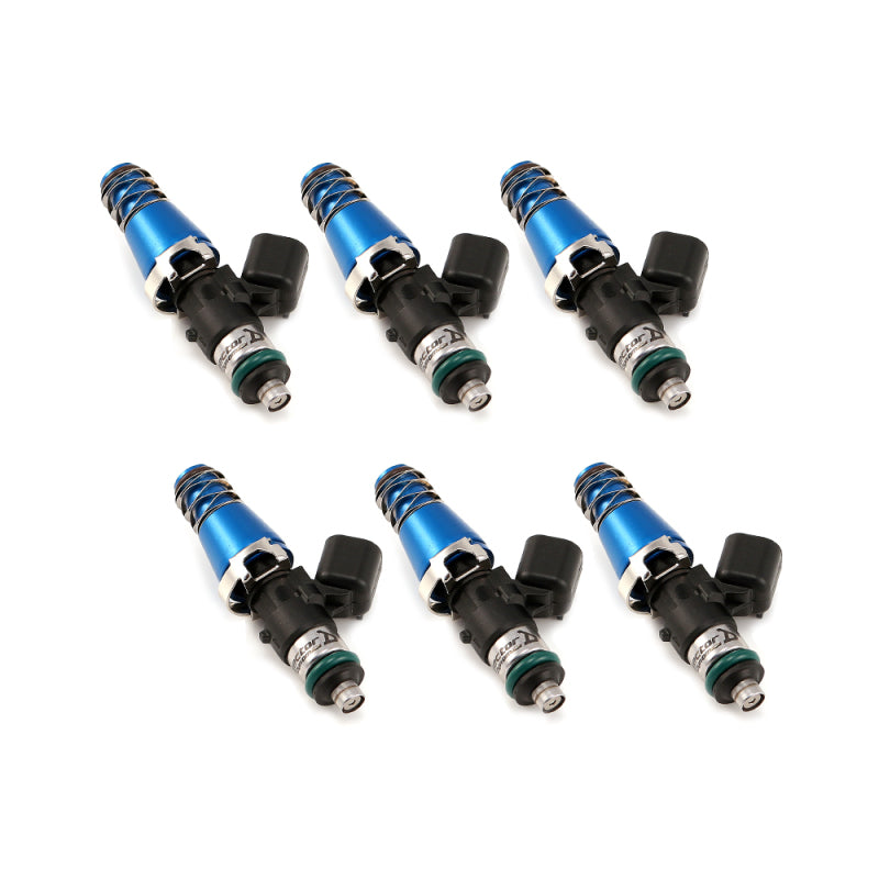 Injector Dynamics ID1750-XDS Fuel Injectors - 60mm, 11mm Blue Top Adapter, 14mm Lower O-Ring - Set of 6