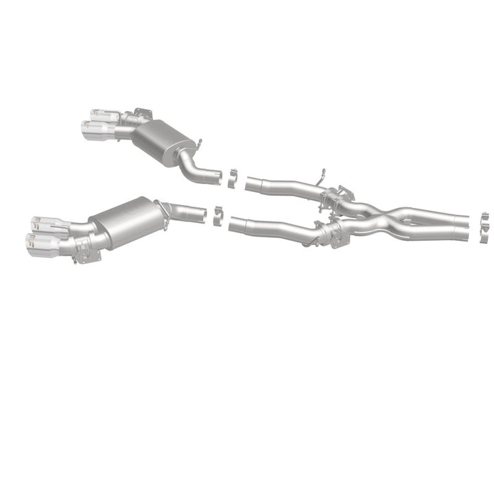 MagnaFlow Competition Cat Back Exhaust System 2016 Chevy Camaro 6.2L V8 Quad Polished Tips - OneFastShop