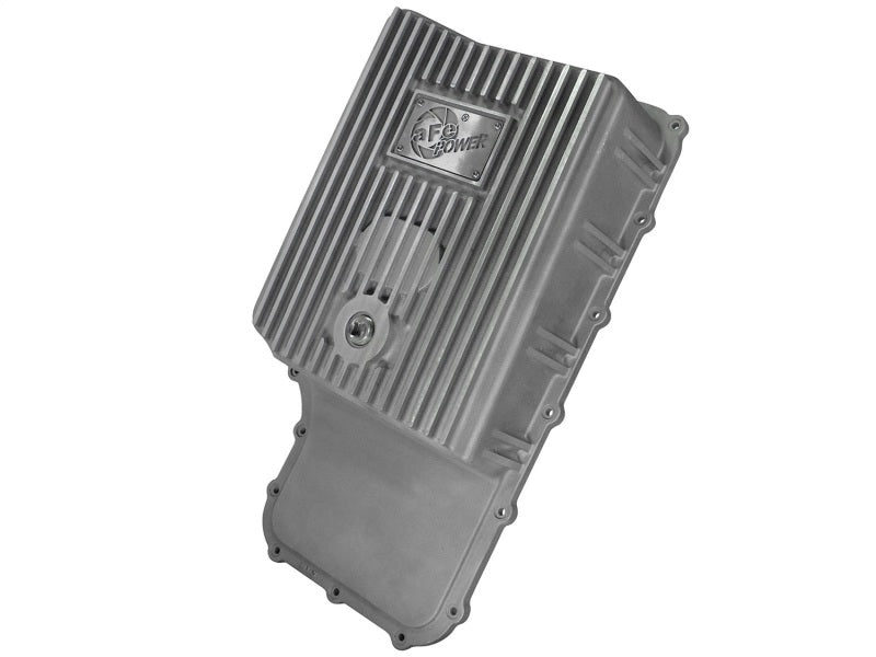 aFe Transmission Pan Raw with Magnetic Drain Plug for Ford Trucks 6R140 2011-2014 V8 6.7L
