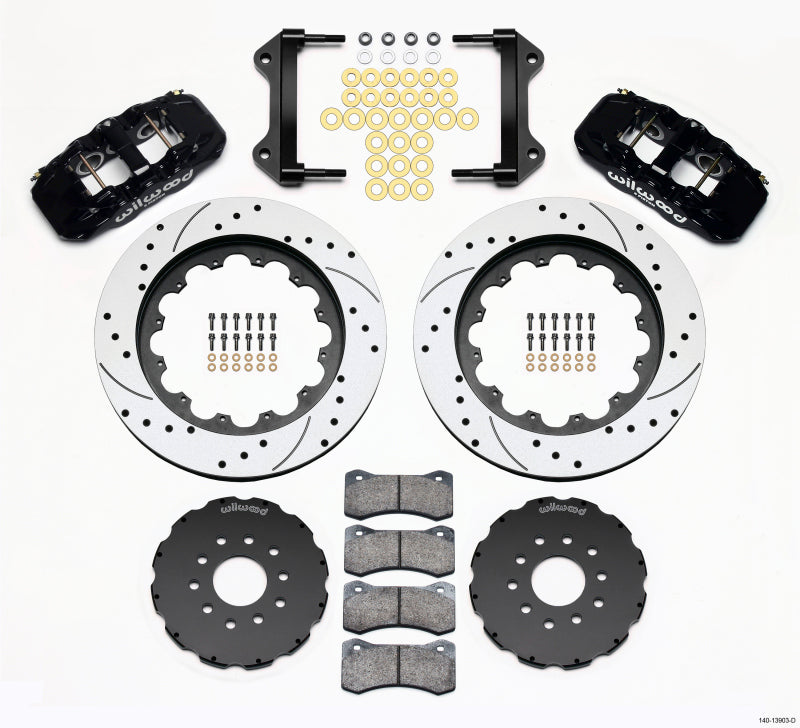 Wilwood AERO6 Front Hat Kit 15.00 Drilled 97-04 Corvette C5/Z06 05-13 C6 - OneFastShop