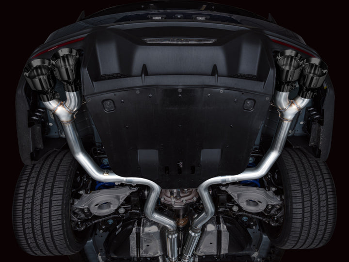 AWE Ford Mustang Dark Horse S650 Catback Exhaust with Quad Black Tips